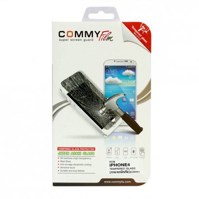 แผ่นกระจกนิรภัย iPhone4, iPhone4s Tempered Glass